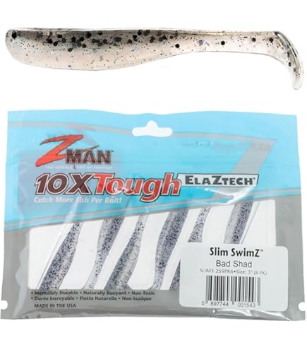 Amazon.com : Z-Man GMIN-28PK6 Elaztech MinnowZ Swimbait, 3